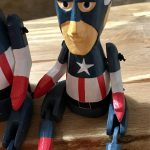 Captain America puppets, Batman puppets
